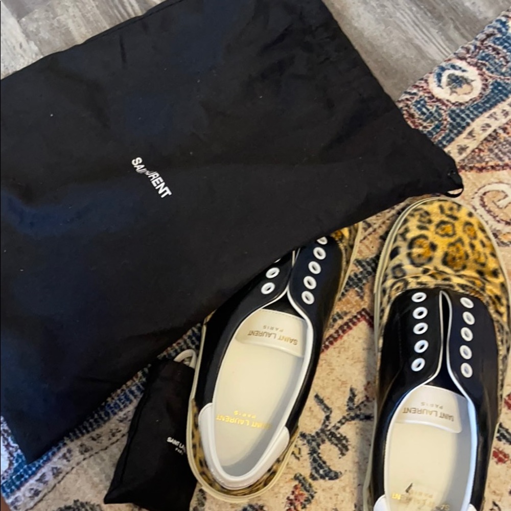 SAINT LAURENT CHEETAH PRINT SNEAKERS - Picture 3 of 3